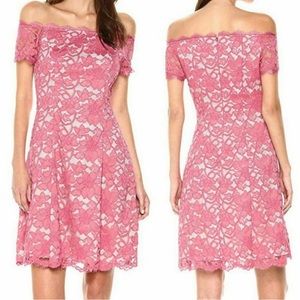 Adrianna papell size 4 pink fit and flare dress